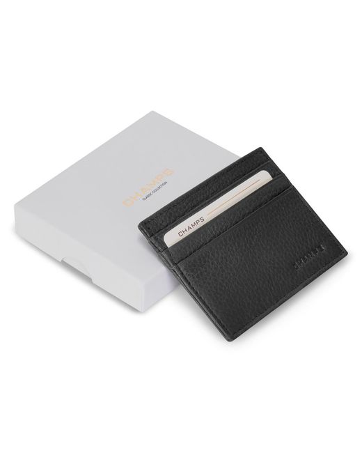 CHAMPS Black Classic Collection Leather Wallets for men