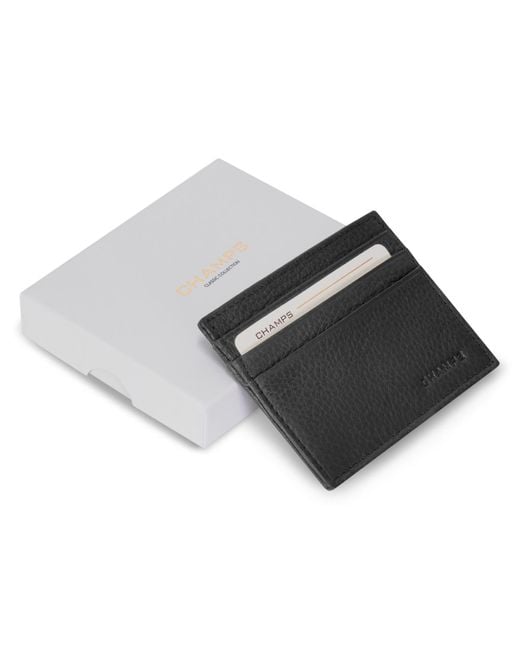 CHAMPS Black Classic Collection Leather Wallets for men