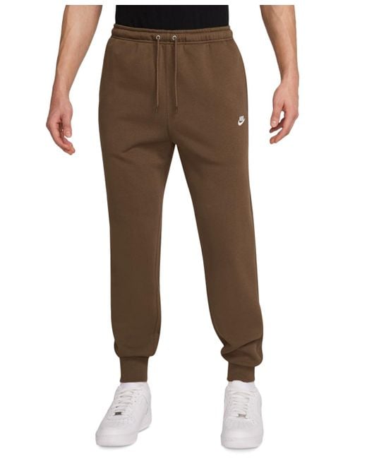 Nike Brown Club Fleece Drawstring joggers for men