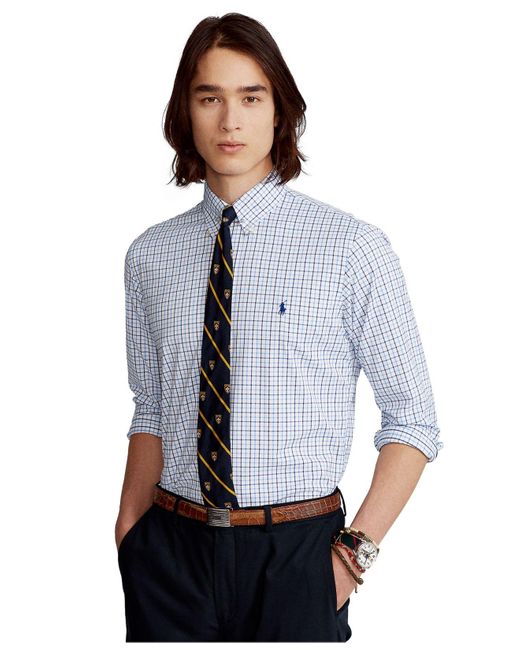Polo Ralph Lauren Synthetic Classic-fit Plaid Performance Shirt in ...