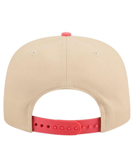 KTZ Pink Light Beige/coral Los Angeles Dodgers Color Pack A-frame 9fifty Snapback Hat for men