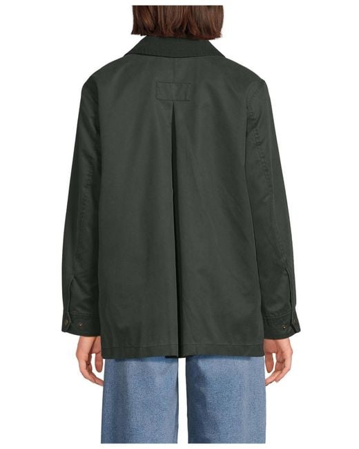 Lands' End Green Waxed Barn Jacket