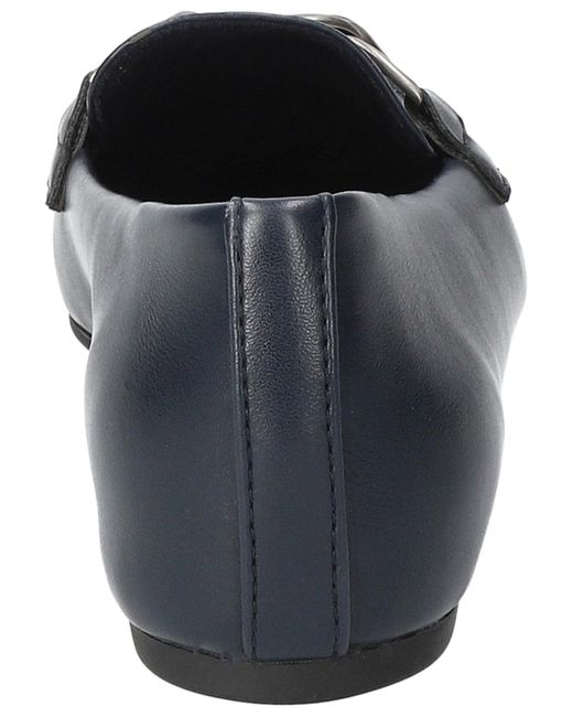 Easy Street Blue Femi Square-toe Slip-on Flats
