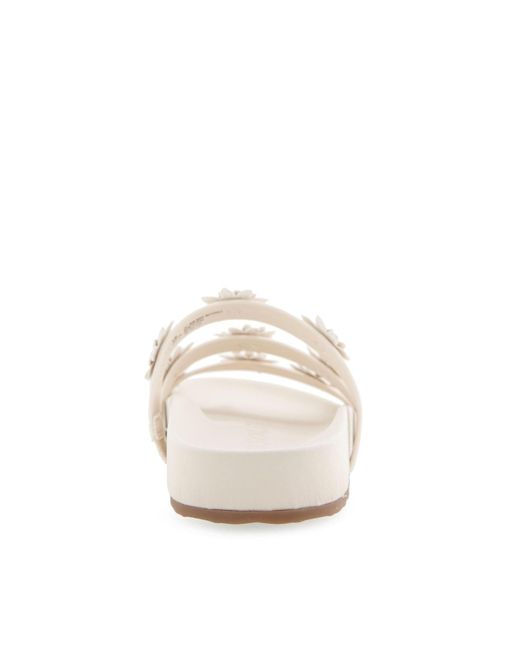 Aerosoles White Leflor Round Toe Flatform Sandals