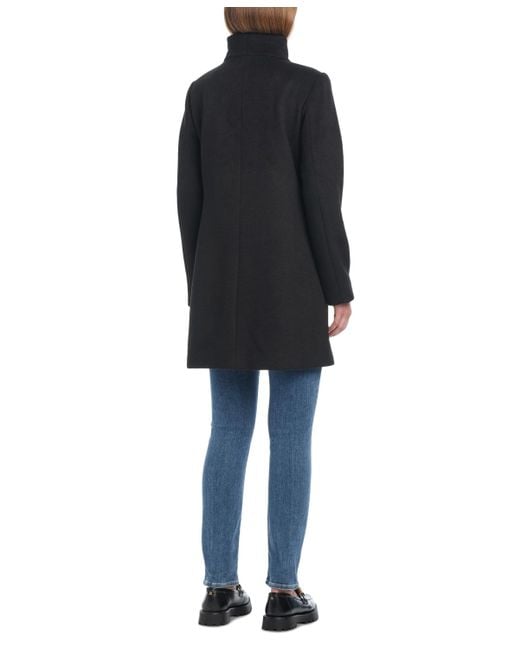 Kate Spade Black Single-breasted Stand-collar Coat