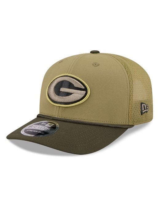 KTZ Green Bay Packers 2025 Salute To Service 9seventy Adjustable Hat for men