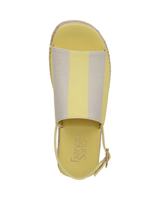 Franco Sarto Metallic Rune 2 Open Round Toe Slingback Espadrille Sandals
