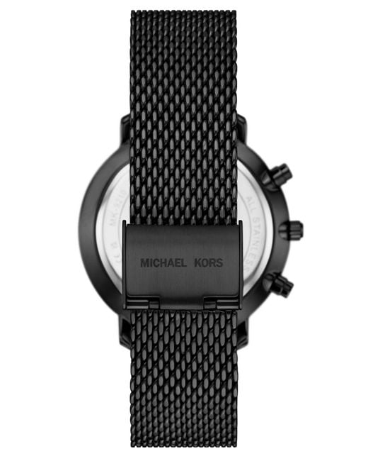 Michael Kors Black Blake Multifunction Ip Mesh Watch for men