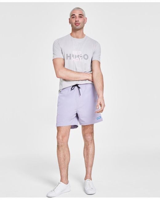 BOSS Hugo By Logo Shorts in White for Men | Lyst