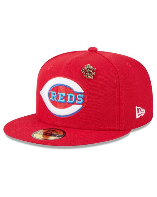 KTZ Red Cincinnati S 2025 Big League Chew 59fifty Fitted Hat for men