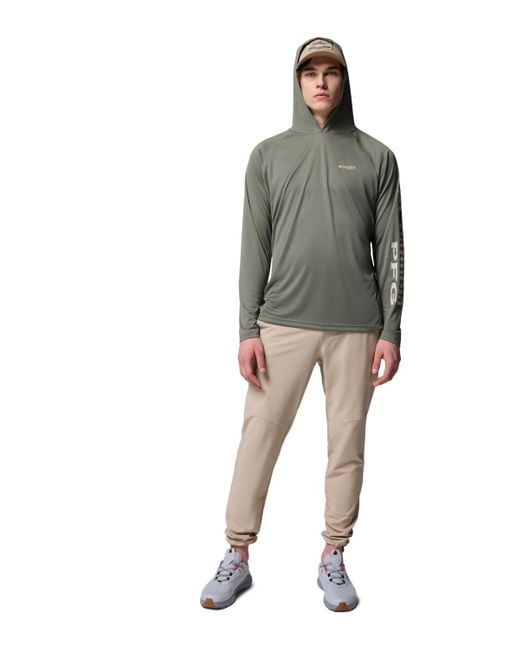 Columbia Green Terminal Tackle Long Sleeve Hoodie for men