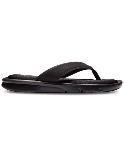 Nike Black Women's Ultra Comfort Thong Flip Flop Sandals From Finish Line