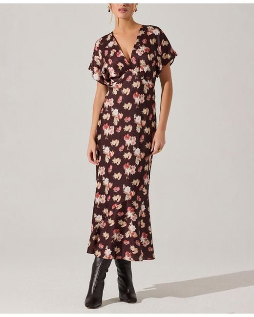 Astr Multicolor Talyha Short-sleeve A-line Dress