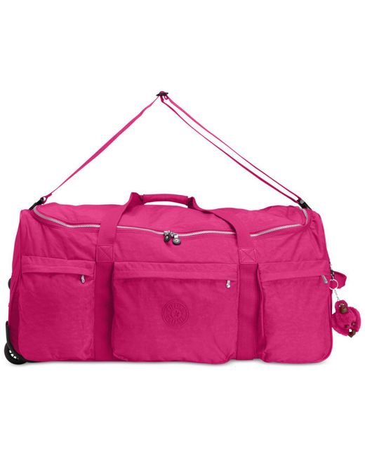 Kipling Pink Discover 30" Rolling Duffle