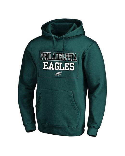 Fanatics Green Midnight Philadelphia Eagles Big Tall Fleece Hoodie for men