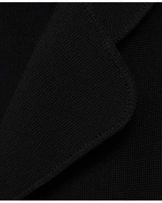 Mango Blue Lapel Collar Knit Sweater