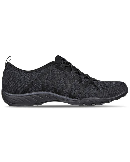 Skechers Black Relaxed Fit Breathe Easy Infi-knity Slip-on Walking Wide-width Sneakers From Finish Line