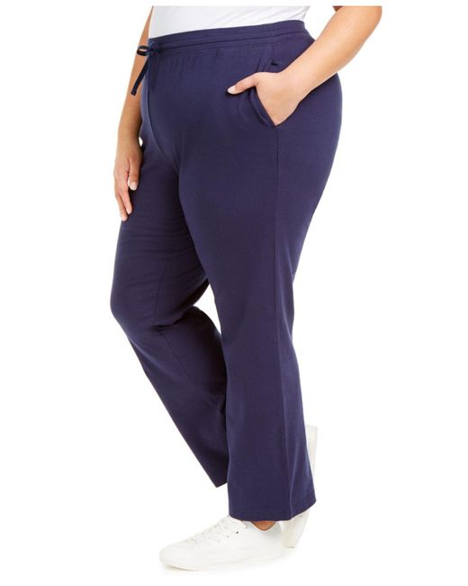 karen scott plus size drawstring pants