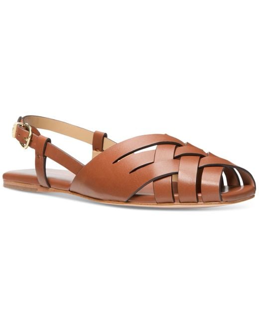 Michael Kors Brown Irene Slingback Flats