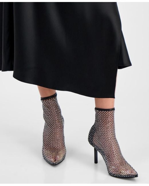 INC International Concepts Black Edrice Mesh Booties