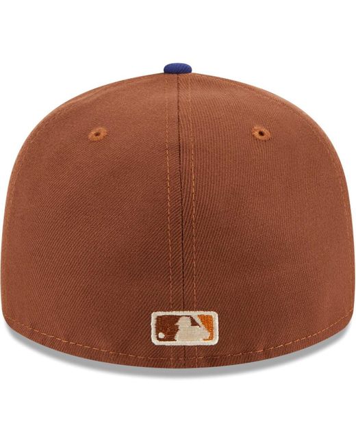KTZ Brown Los Angeles Dodgers Tiramisu Low Profile 59fifty Fitted Hat for men