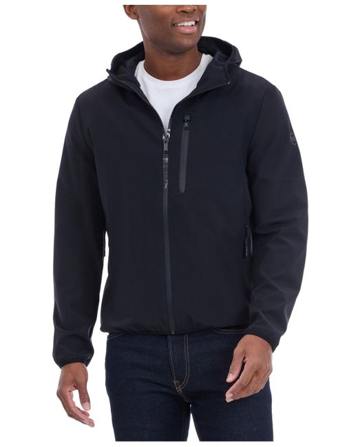 Michael Kors Blue Hooded Soft Shell Jacket for men