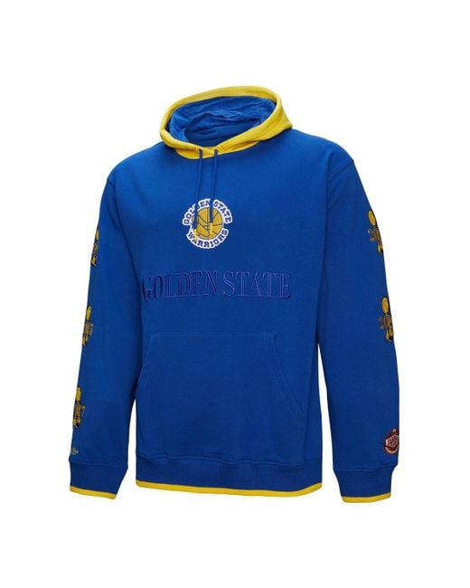 Mitchell & Ness Blue Golden State Warriors Hardwood Classics Team Og 3.0 Pullover Hoodie for men
