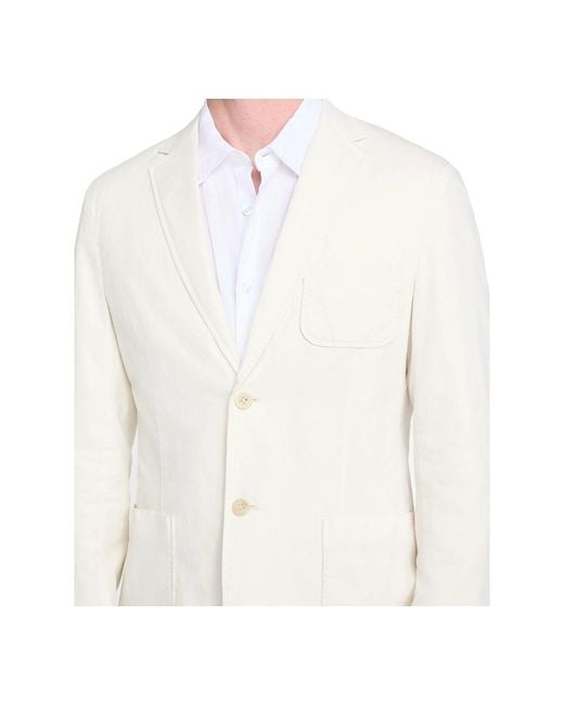 Guess White Tyron Slim-fit Solid Blazer for men