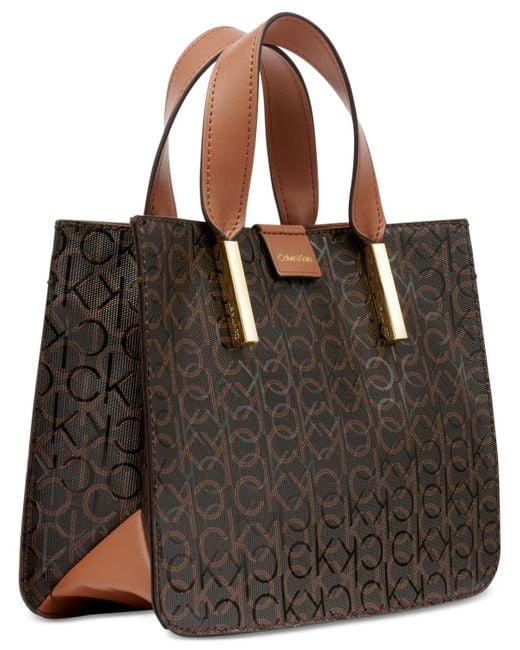 Calvin Klein Black Audrey Signature Convertible Crossbody