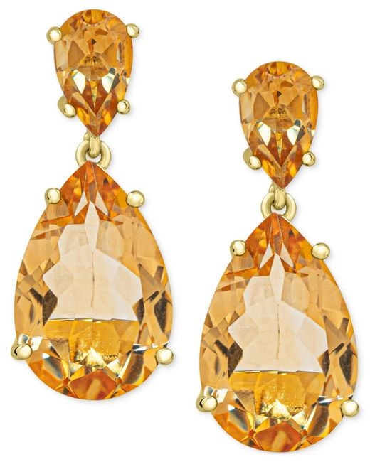 Macy's Yellow Drop Earrings