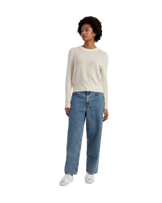 Chinti & Parker White Chinti And Parker Cloud Cashmere Cropped Pullover