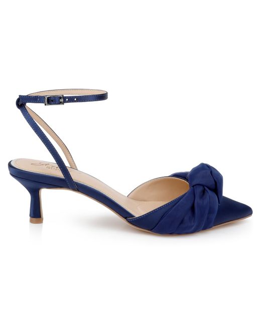 Badgley Mischka Blue Favor Evening Knot Pumps