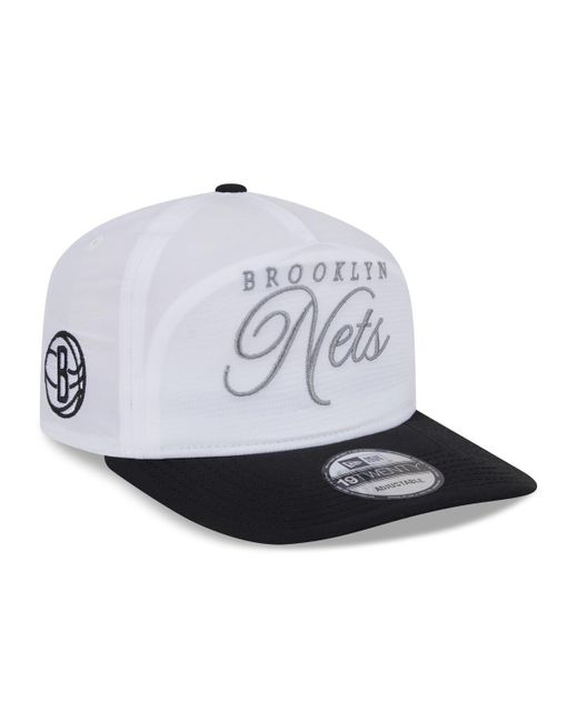 KTZ White/black Brooklyn Nets 2025 Nba Draft On-stage Nylon 19twenty Adjustable Hat for men