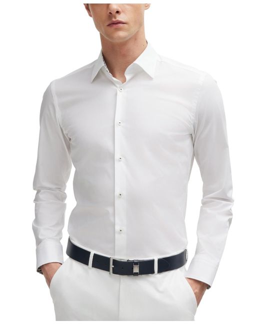 Boss White Boss By Easy-iron Slim-fit Dress Shirt for men