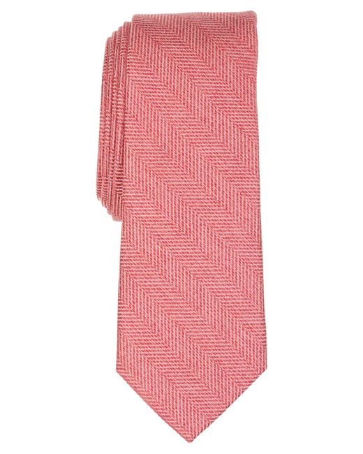 BarIII Pink Melange Chevron Solid Tie for men