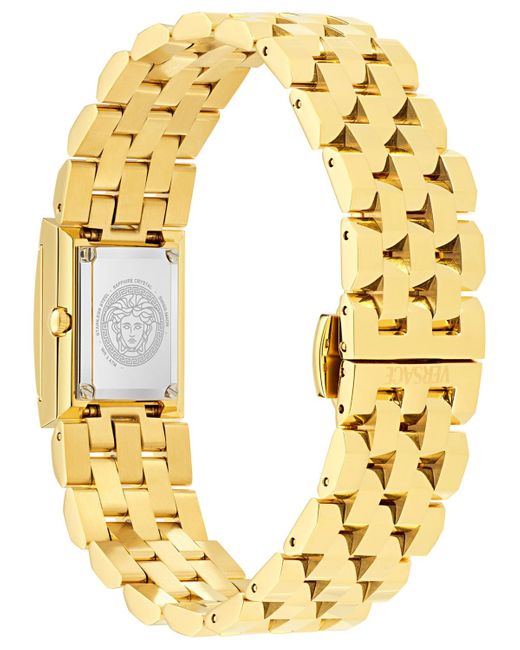 Versace Swiss Reveal Square Ion Plated Bracelet Watch  display picture 1