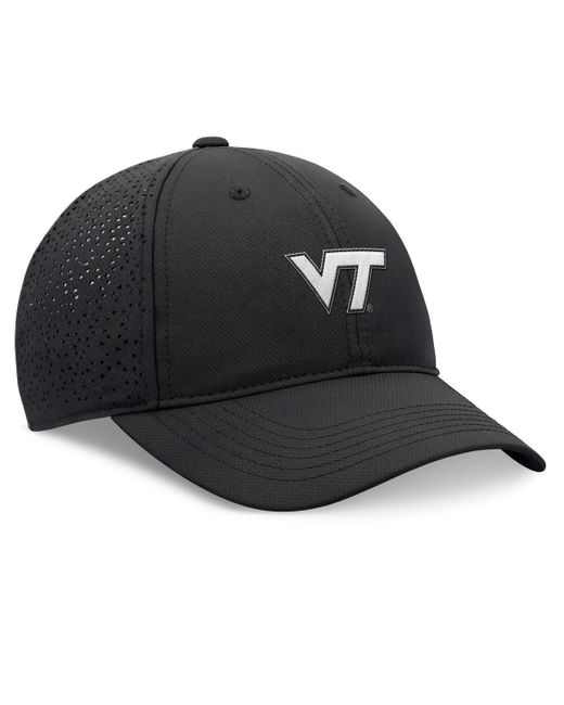 Top Of The World Black Virginia Tech Hokies Liquesce Trucker Adjustable Hat for men