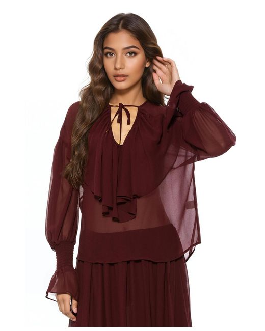 Alexia Admor Red Serelise Blouse
