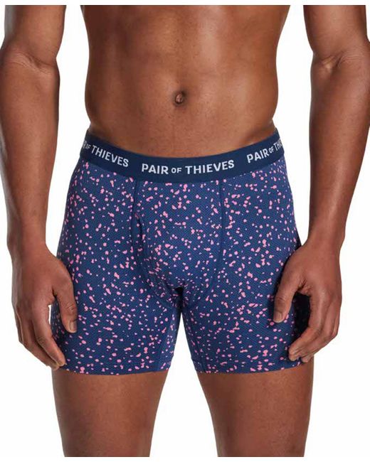 Pair of Thieves Rfe Superfit 2-pk. Logo Waistband 5 Boxer Briefs in Blue  for Men