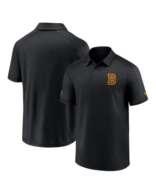 Fanatics Branded Black Boston Bruins Authentic Pro Logo Polo for men