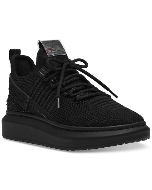 Steve Madden Black Glorify Platform Lace-up Sneakers