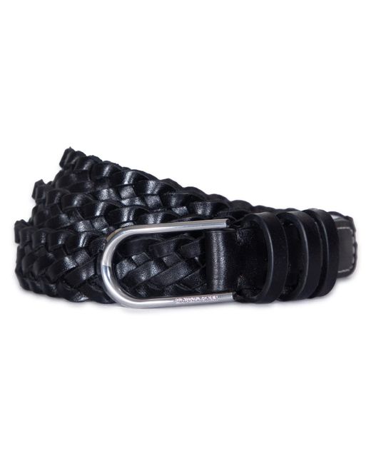 Michael Kors Micheal Kors Braided Leather Belt in Black | Lyst display picture 1