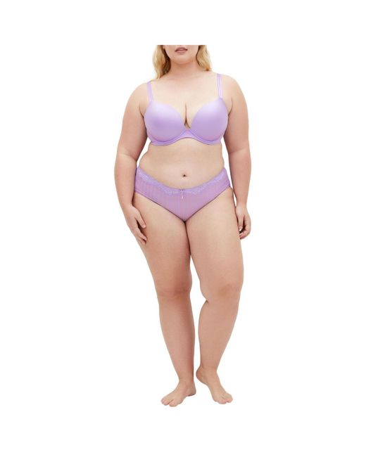 City Chic Purple Plus Size Adore Push Up Bra