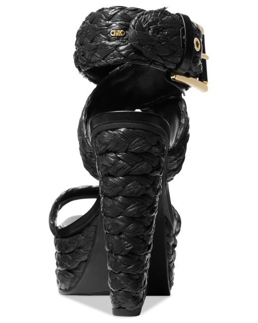 Michael Kors Black Michael Rhoda Platform Sandals