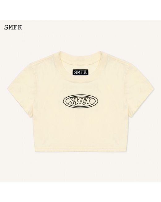 SMFK Model Short Tee In Cream in Metallic | Lyst