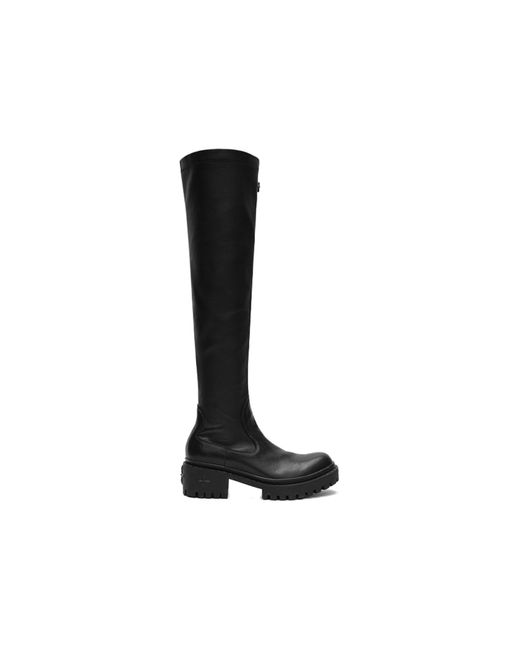 SMFK Black Compass Tall Military Boots | Lyst