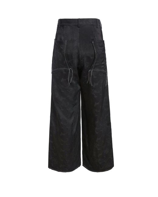 Sulvam Stitch Wide Pants in Black for Men | Lyst