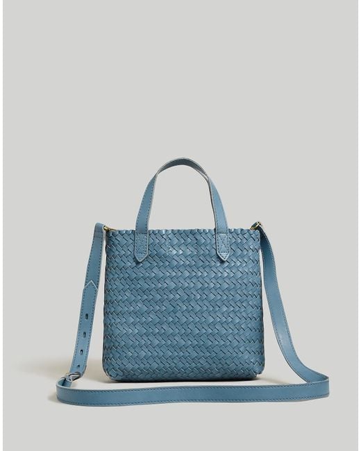 MW Blue The Small Transport Crossbody: Woven Leather Edition