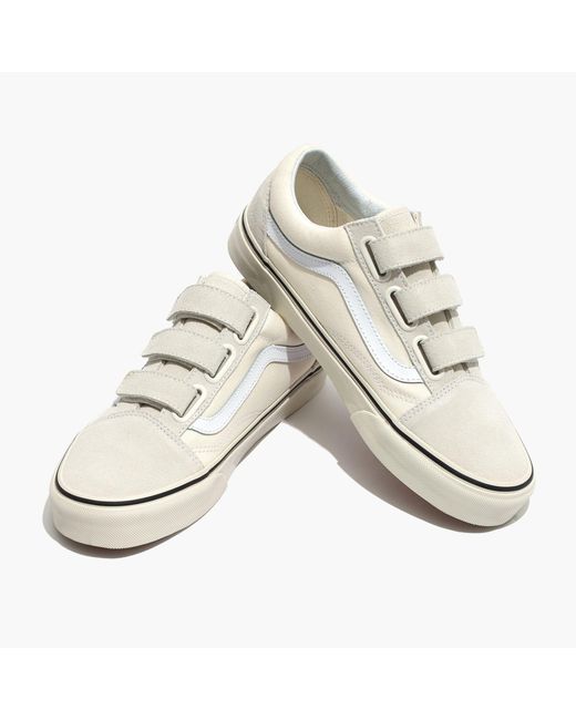 Madewell Vans® Unisex Old Skool Velcro Sneakers In Marshmallow Canvas | Lyst