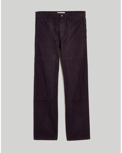 MW White Relaxed Straight Workwear Pants for men